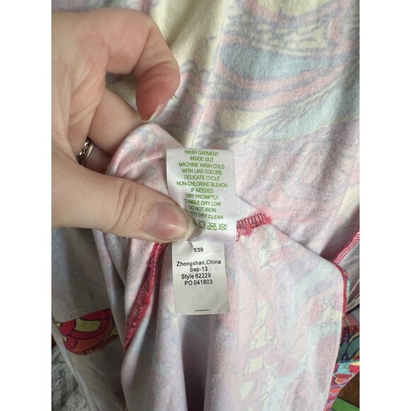 Lilly Pulitzer Adrina Multi Feelin Groovy Print Jersey‎ Maxi Wrap Dress Small - Picture 5 of 5